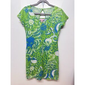 Lilly Pulitzer Daniella Roar Of The Jungle Short Sleeve Dress Green‎ XS #35